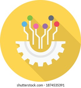 develompent vector circle shadow flat icon