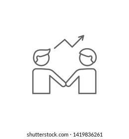 develop friendship outline icon. Elements of friendship line icon. Signs, symbols and vectors can be used for web, logo, mobile app, UI, UX