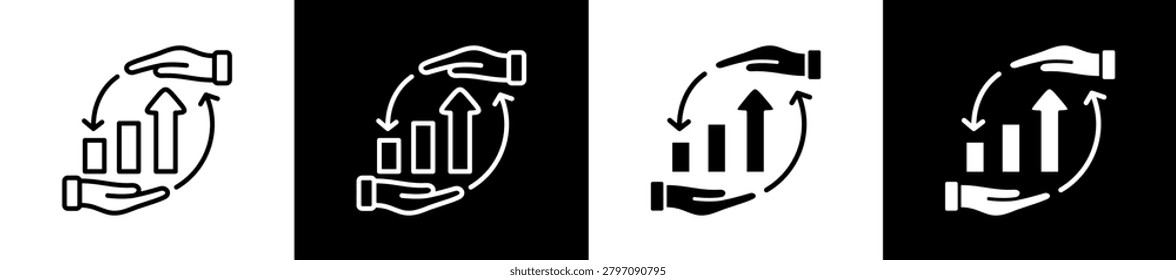 Develop Icon In Outline And Glyph Styles With Black And White Variations