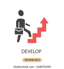 develop icons  symbol vector elements for infographic web
