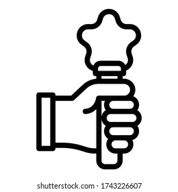 Develop magic stick icon. Outline develop magic stick vector icon for web design isolated on white background