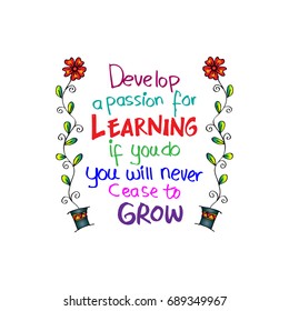 Develop Passion Learning You Do You Stock Vector (Royalty Free ...