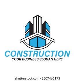 develop real estate, property, luxury, home,  roofing realtor building logistics and construction business logo design