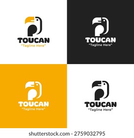 Developed for branding projects needing a strong Toucan symbol for tropical companies and wildlife groups.