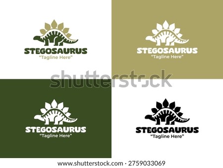 Developed for businesses that require a memorable Stegosaurus logo for wildlife and park branding.