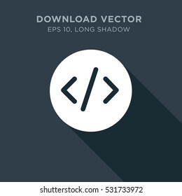 Developer coding icon illustration isolated vector, programming sign symbol