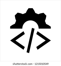 Developer Coding Tool Icon, Custom Coding Icon Vector Art Illustration