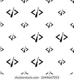Desenvolvedor Coding Tool Icon Seamless Pattern, Personalizado Coding Icon Vetor Art Illustration