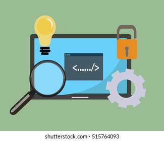 Developer concept vector design.