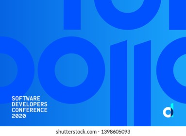 Developer conference Branding. Developer Logo and Tech Background design Template.