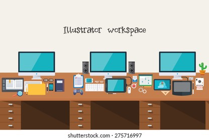 Developer or Designer Workspace 