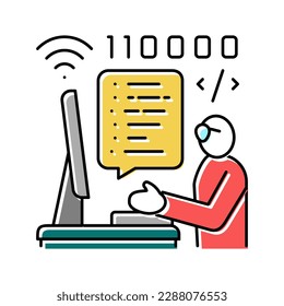 developer freelance color icon vector. developer freelance sign. isolated symbol illustration