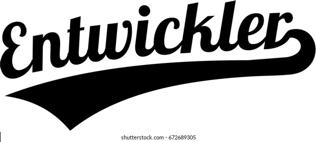 Developer german word in retro style