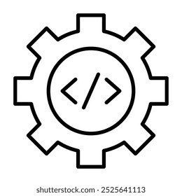 developer icon Coding vector illustration, developer symbol, setting up or editing code.