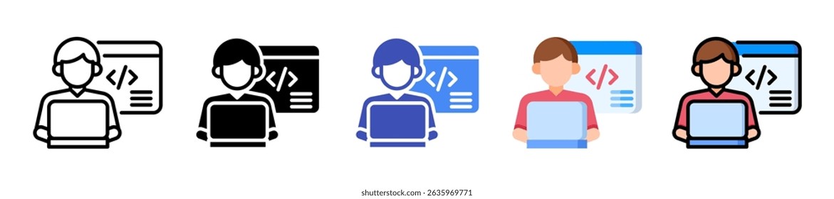 Developer Icon Element For Design