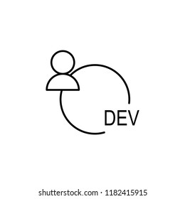 developer icon. Element of online and web for mobile concept and web apps icon. Thin line icon for website design and development, app development. Premium icon