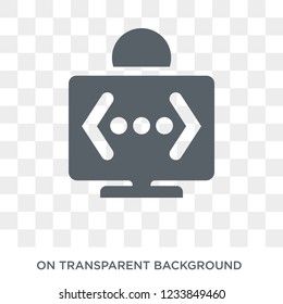 Developer icon. Trendy flat vector Developer icon on transparent background from Programming collection. 