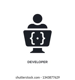 developer isolated icon. simple element illustration from programming concept icons. developer editable logo sign symbol design on white background. can be use for web and mobile