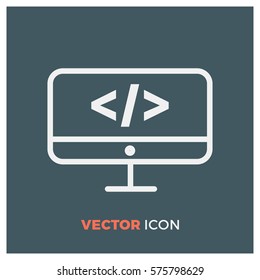 developer line vector icon