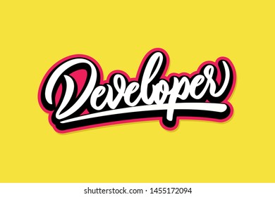 Developer Sticker Illustration Vector Print