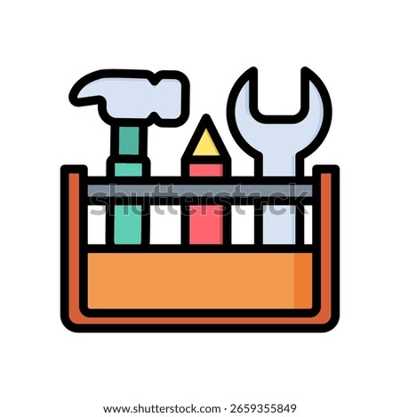Developer Tools Icon Lineal Color Vector Illustration
