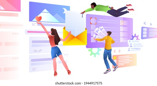 developers team creating website ui web application development program software optimization concept