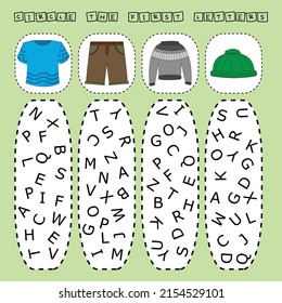 Developing activities for children, compare which more clothes. Logic game for children, mathematical inequalities.