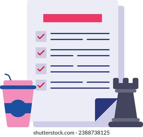 Developing Strategic and Action Plans Concept, Execution to-do list technique Vector Icon Design, Business Strategy Symbol, Marketing plan Sign, administration and operational management Stock