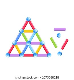 Developing Toy For Children With Parts And Magnet Balls