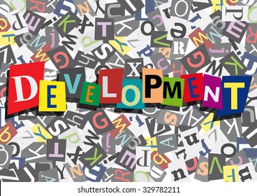development, anonymous message in flat design