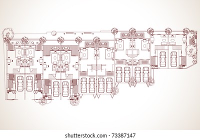 Development apartment plan  vector design