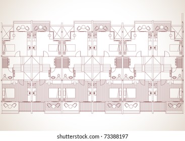 Development apartment plan  vector design