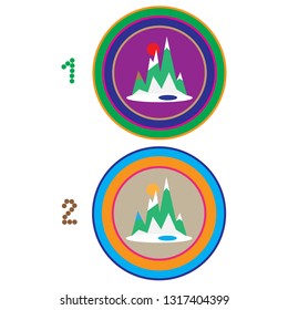 The development of attention, intelligence, ingenuity in children and adults. Find ten differences in pictures. Illustration and vector graphics. Educational game for kids. Test of attentiveness.