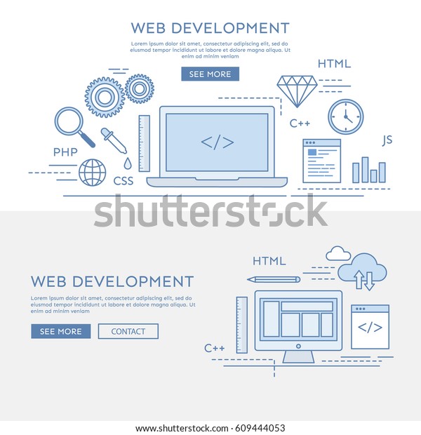 Development Banner Stock Vector (Royalty Free) 609444053