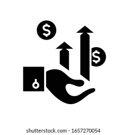 Development black icon, concept illustration, vector flat symbol, glyph sign.