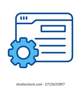 Development In Blue Style, Vector Illustration