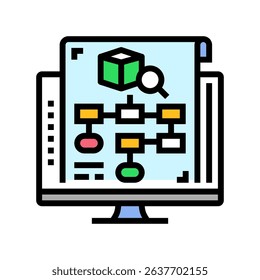development blueprint research color icon vector. development blueprint research sign. isolated symbol illustration