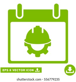 Development Calendar Day icon. Vector EPS illustration style is flat iconic symbol, eco green color.