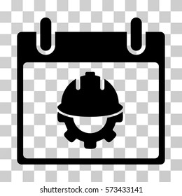 Development Calendar Day icon. Vector illustration style is flat iconic symbol, black color, transparent background. Designed for web and software interfaces.