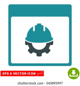 Development Calendar Page icon. Vector EPS illustration style is flat iconic bicolor symbol, soft blue colors.