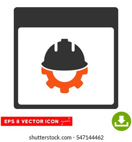 Development Calendar Page icon. Vector EPS illustration style is flat iconic bicolor symbol, orange and gray colors.