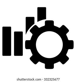 Development Chart vector icon. Style is flat symbol, black color, rounded angles, white background.