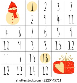Development of children. Numbers, mathematical account. Puzzle, test, IQ, educational, for schoolchildren, preschoolers. Logic exercises. Christmas games for printing. Preparation for school.