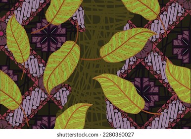 Desarrollo de diseños de motivos de batik clásicos combinados con patrones florales modernos