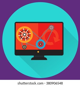 Development and coding concept flat icon