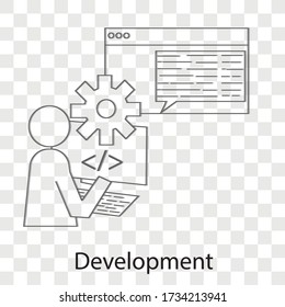 Development Concept On Transparency Background Creative Stock Vector ...