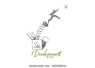 Development concept sketch. Isolated vector illustration