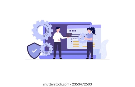 Development concept software development process website interface design improvement programming profesional