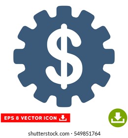 Development Cost EPS vector pictogram. Illustration style is flat iconic blue symbol on white background.