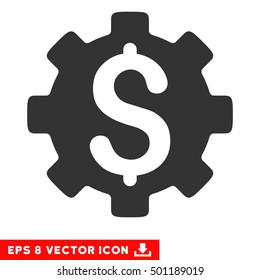 Development Cost EPS vector pictograph. Illustration style is flat iconic gray symbol on white background.